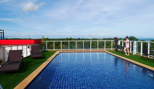 Beachfront, Rooftop saltwater pool with panoramic sea view