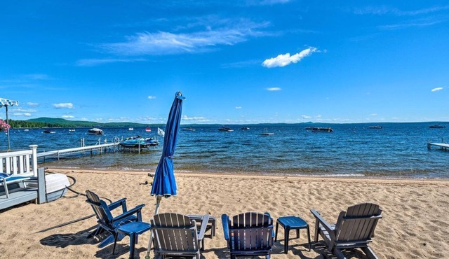Beachfront Sebago Cottage w/Deck + Grill!
