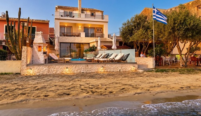 Beachfront Villa Anatoli with private heated pool