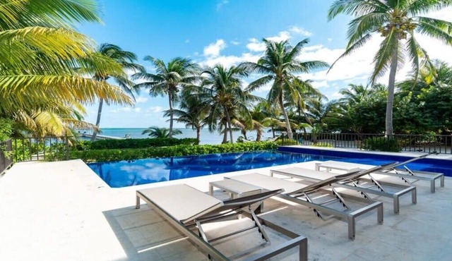 Beachfront Villa with Long Private Pier and Pool!