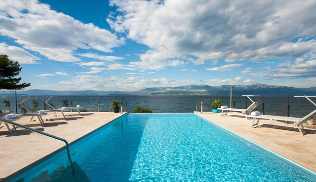 Beachfront Villa Endora with Pool