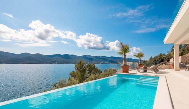 Beachfront Villa Maris with Pool
