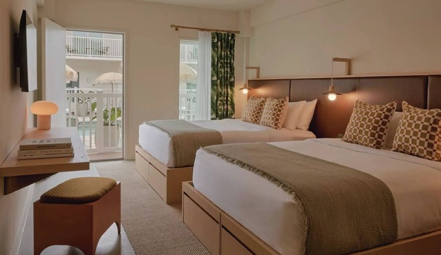 Beachside 2 Queen Beds w/Rooftop Bar + Pool Access