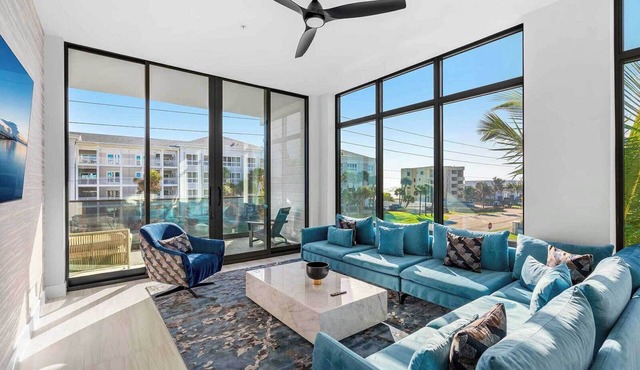 Beachside Breeze | NEW Beachfront Condo w Ocean Views, Balcony & Premium Decor