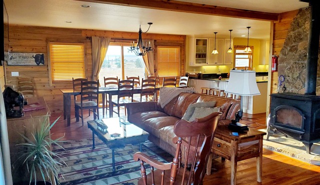 Beautiful 5 BDRM mountain home on working bison ranch in North Park, CO.
