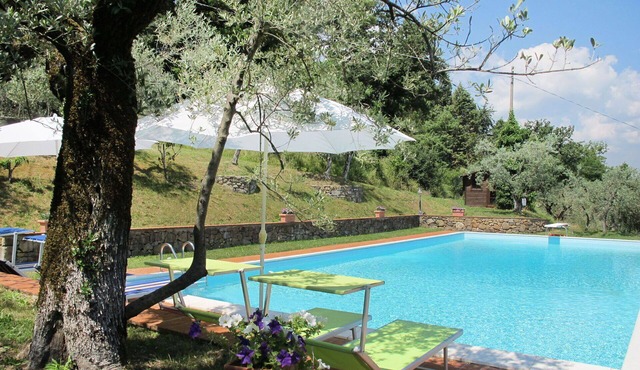 Beautiful apartment in villa for 4 guests with pool, WIFI, TV, patio and pets allowed