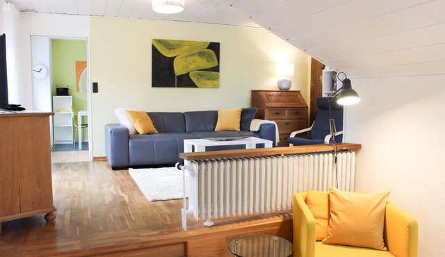 Beautiful bright apartment with own balcony. Ground floor, balcony w. Morning sun and guest parking.