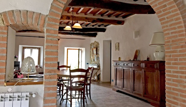 Beautiful House with Garden in the Center of a Medieval Tuscan Village
