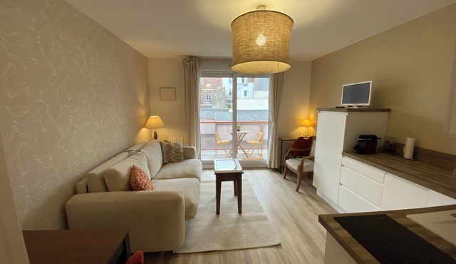 Beautiful studio in MALO with balcony near the beach