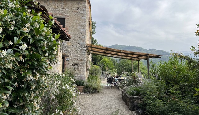 Beautiful Three-Story Stone Farmhouse Near Lucca, Tuscany
