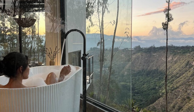 Beautiful tiny home with amazing view and hot tub