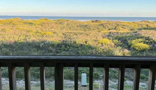 Beautiful view of the beach from the balcony, newly remodeled with new furniture