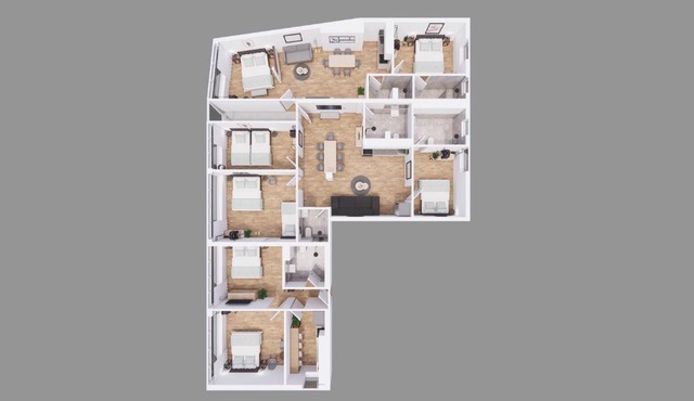 BeckHomes Munich- Large 210 sqm Central Apartment- 7 BR, 6Baths, 3 Kitchens, Up to 18 Guests
