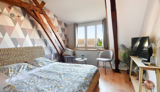 Bed and Breakfast 'À La Ferme 2 Pers' with Shared Terrace and Wi-Fi