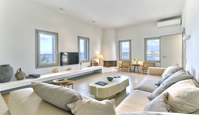 "Big Blue" Seafront Luxury Villa | Beach Access | Prime Location | Naousa, Paros