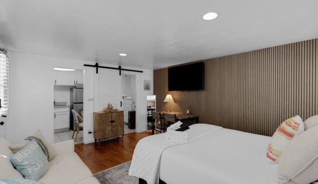 Blocks from the beach, enjoy this newly renovated studio.