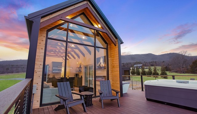 Blue Ridge Mini Lux Retreat 2 with Hot Tub, Sauna, & Cold Plunge!