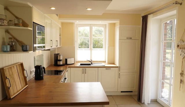 Boddenblick terrace with water view 100m to the marina - Landhaus Gager 100 m
