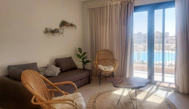 Boho Beach Chalet in El Gouna with pool access