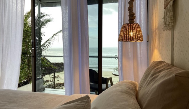 Boho beachfront cottage