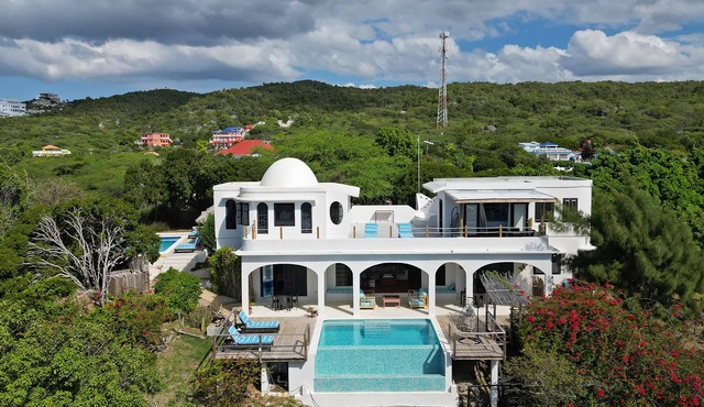 Boho Chic 5-bedroom Beachfront Villa, 2 Private Pools Plus Personal Cook & Staff