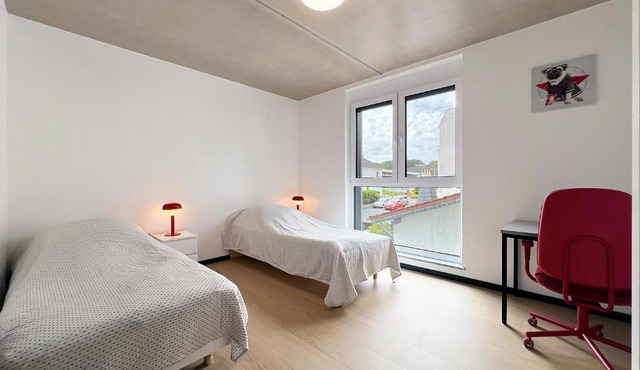 bonquartier - Design Apartment mit Balkon, Arbeitsplatz und Parkplatz