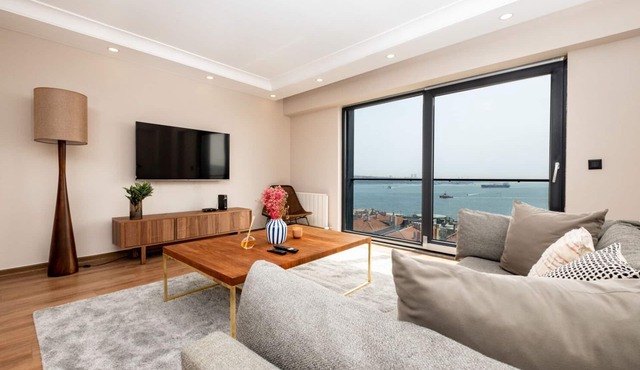 Bosphorus View with Two Bedrooms, Elevator and Central Location