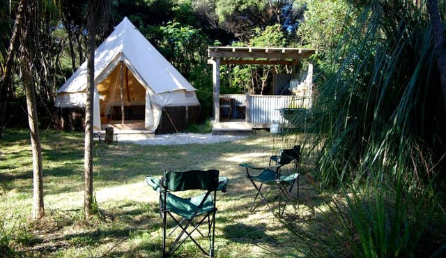 Boutique Beachfront Bell Tent Rental for Romantic New Zealand Holidays in Kaitaia