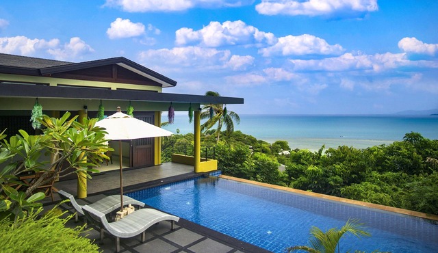 Breathtaking Ocean View 1 Bed Villa - large Infinity Pool, FREE CAR & Transfers