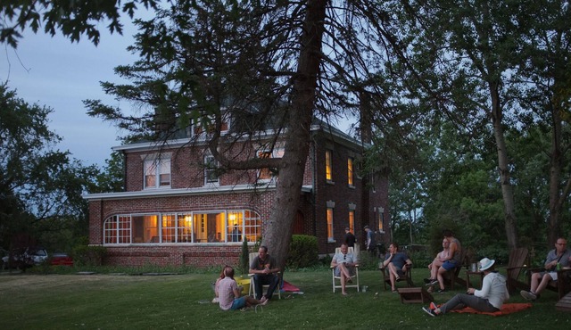 Brick manor with spectacular views of the Catskill Mountains