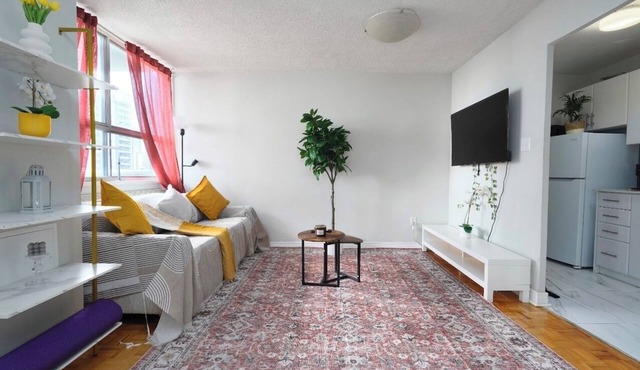 Bright and cozy entire 1 bedroom apartment Queen Size Bed in downtown Toronto