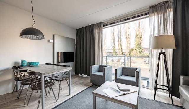 Bright and modern two bedroom apartment with canal view.