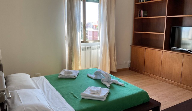 Bright penthouse within walking distance of the wonderful center of Rome.