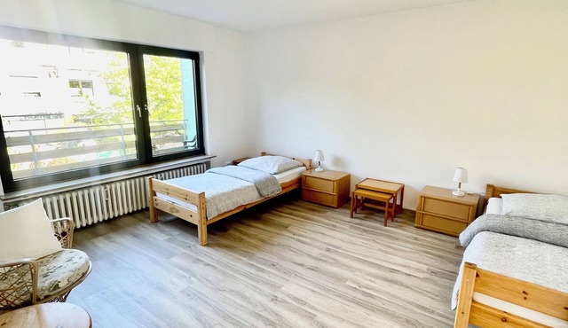 Bright, quiet apartment with a view of the countryside