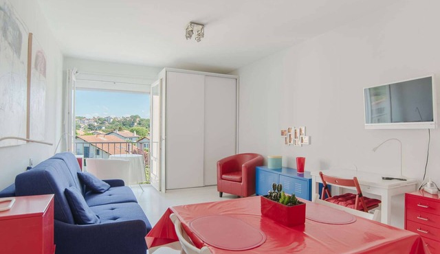 Bright studio steps from Hendaye beach
