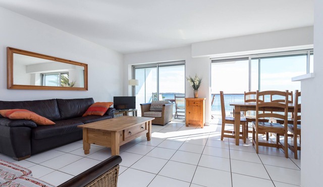 Bright two bedroomed apartment on the beach in Cannes with huge terrace with fabulous sea views - 2001