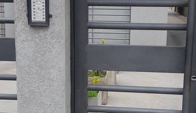 brown apartment complex