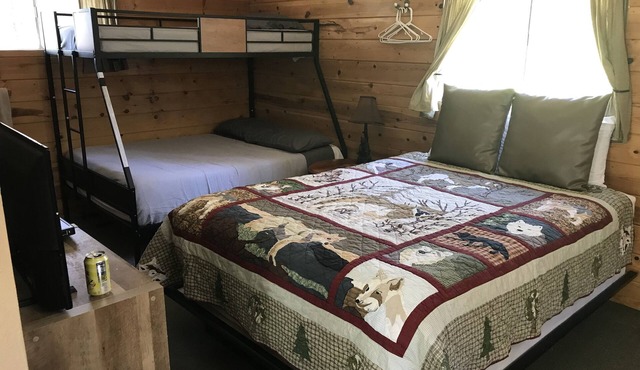 CABIN #5 - WOLF'S DEN (JACUZZI & FIREPLACE)