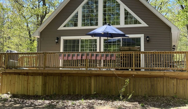 Cabin in the woods, beach across the street