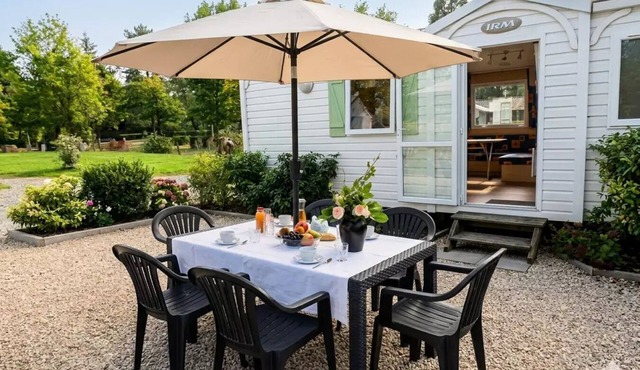 Camping des Bains * - Mobilhome 2 bedrooms 2 to 4 people - 2 pers. included in the tariff