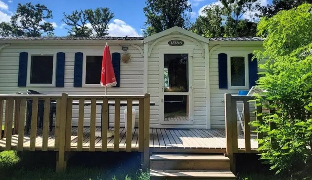Camping Le Gué* - Mobile home 28 m² - 3 bedrooms for 6/8 people with air conditioning for 8 people