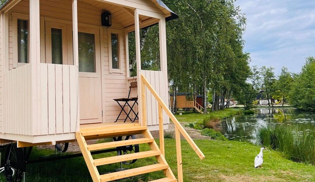 Camping Papillon Kinrooi - Pipowagen 2 p. terras