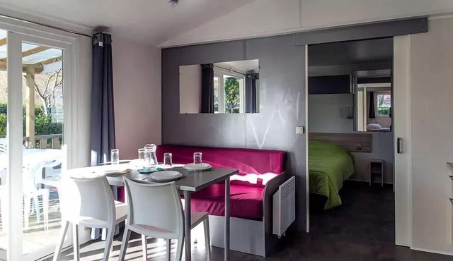 Camping Paradis le Vallespir* - Gentiane mobile home PMR 3 rooms 4/6 people Air-conditioned