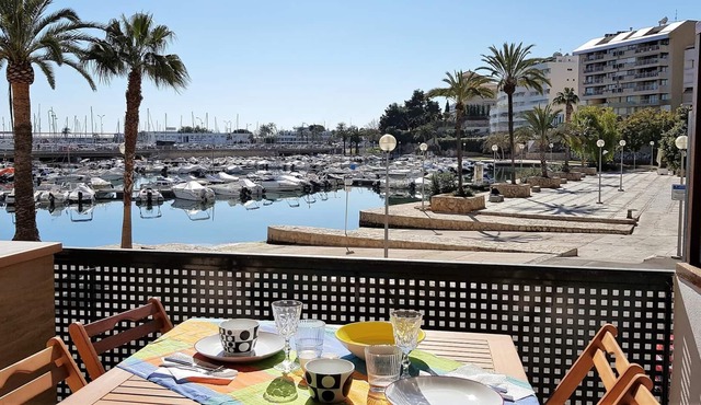 Can Barbará. Private terrace overlooking to the harbour.