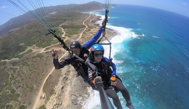 Castelsardo Tandem Paragliding Flight in Littigheddu