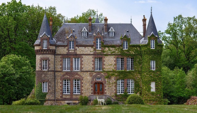 Castle nested in the forest of "Le Perche" region - lower Normandy