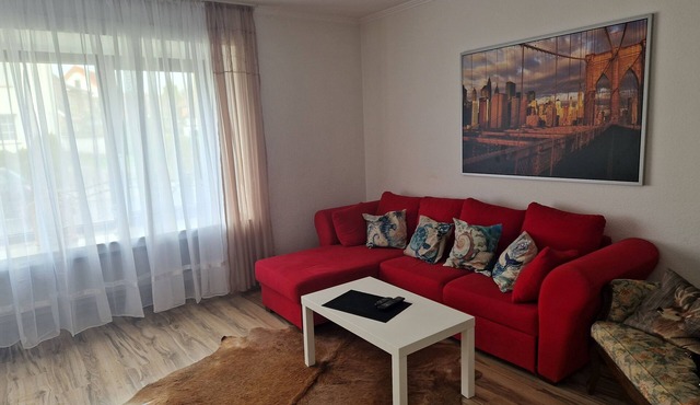 Central accommodation with private parking directly at the house