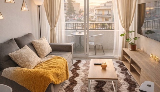 Central and modern apartment in Temuco.Cowork/gym/lavandería entrance by Safecard.