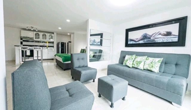 Central and modern studio apartment.