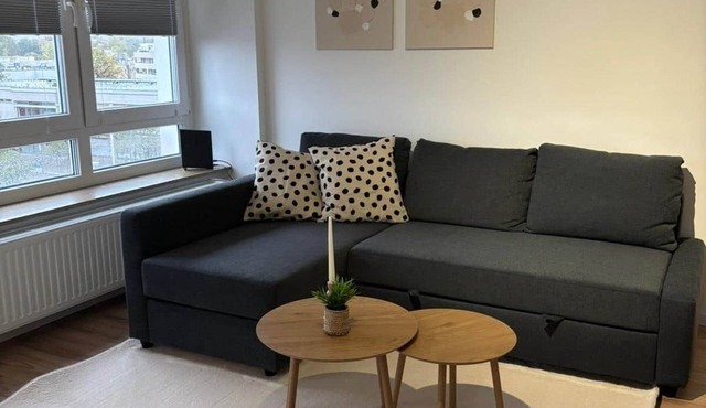 Central, bright 2-room apartment with modern flair